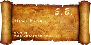 Sipos Baracs névjegykártya